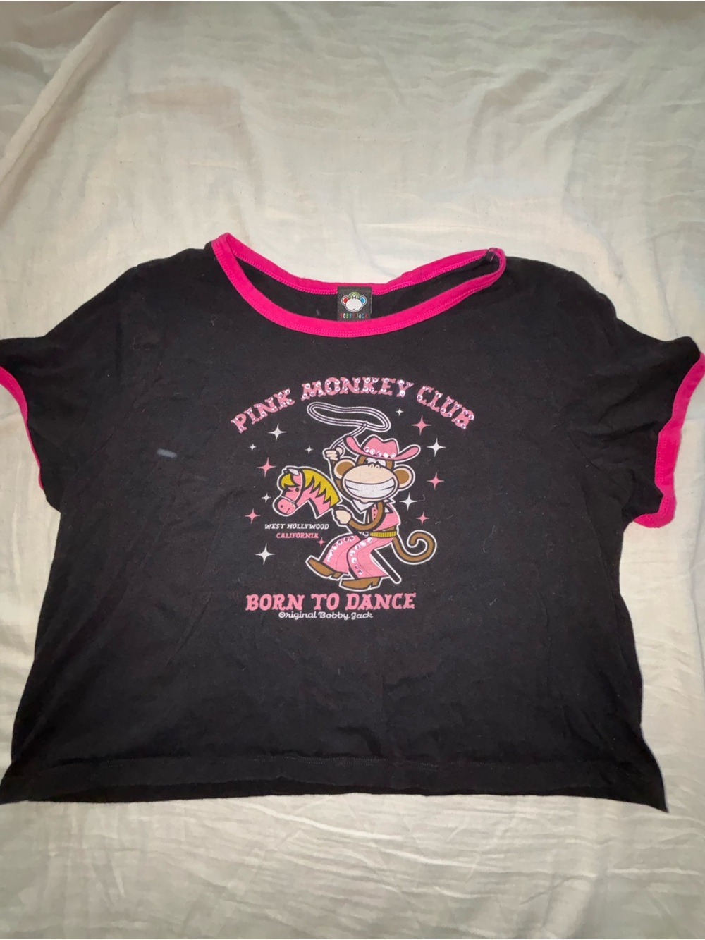 Pink Monkey Club 'Born to Dance' Black & Pink Girls' Graphic Tee